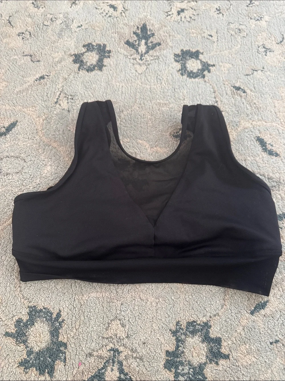 Alo black sheer bra